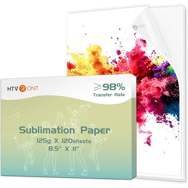 Sublimation Transfer Paper 8.5x11 Inch - 120 Sheets for T-Shirts, Mugs & Tumblers