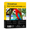Inkjet Glossy Photo Paper 100 Sheets 8.5x11in 53lb/200gsm Instant Dry for Dye Ink Printers - Variation of THIS listing: 8.5"x11" 100 Sheets