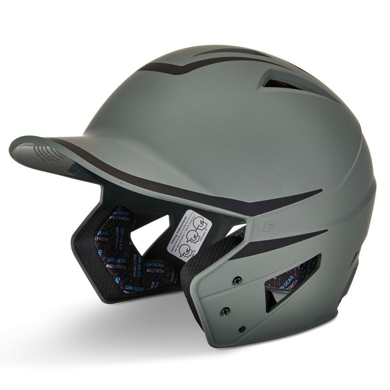 Baseball Batting Helmet, Large, Impact-Resistant Shell, Graphite & Black Trim