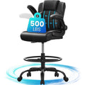 Big & Tall Ergonomic Office Chair with Adjustable Height & Flip-Up Armrest — Supports 500 lbs