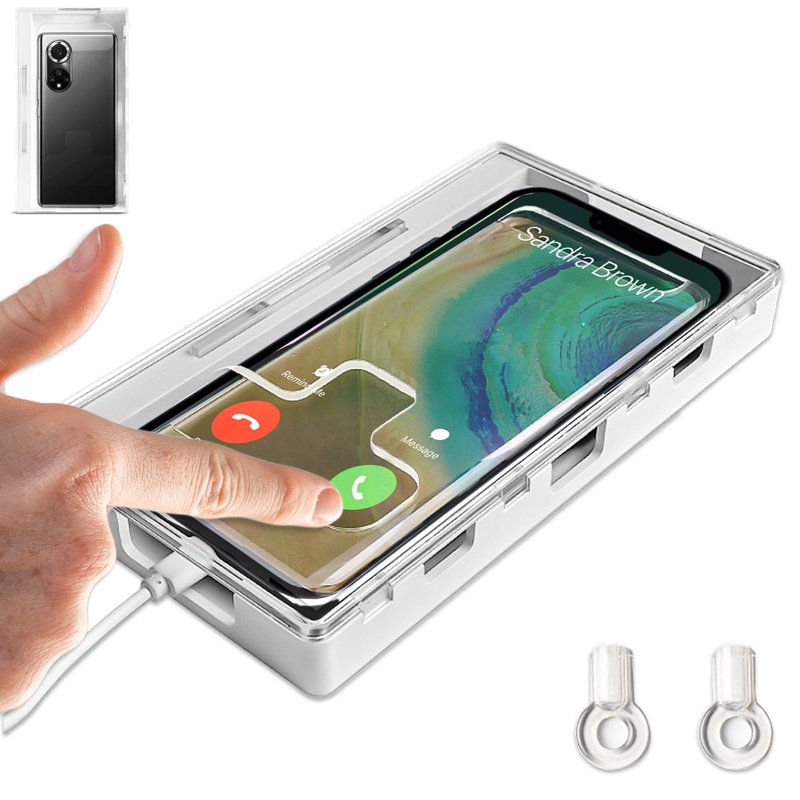 Portable Cell Phone Lock Box for Screen Time Control - Key Locking Container for iPhone & Samsung