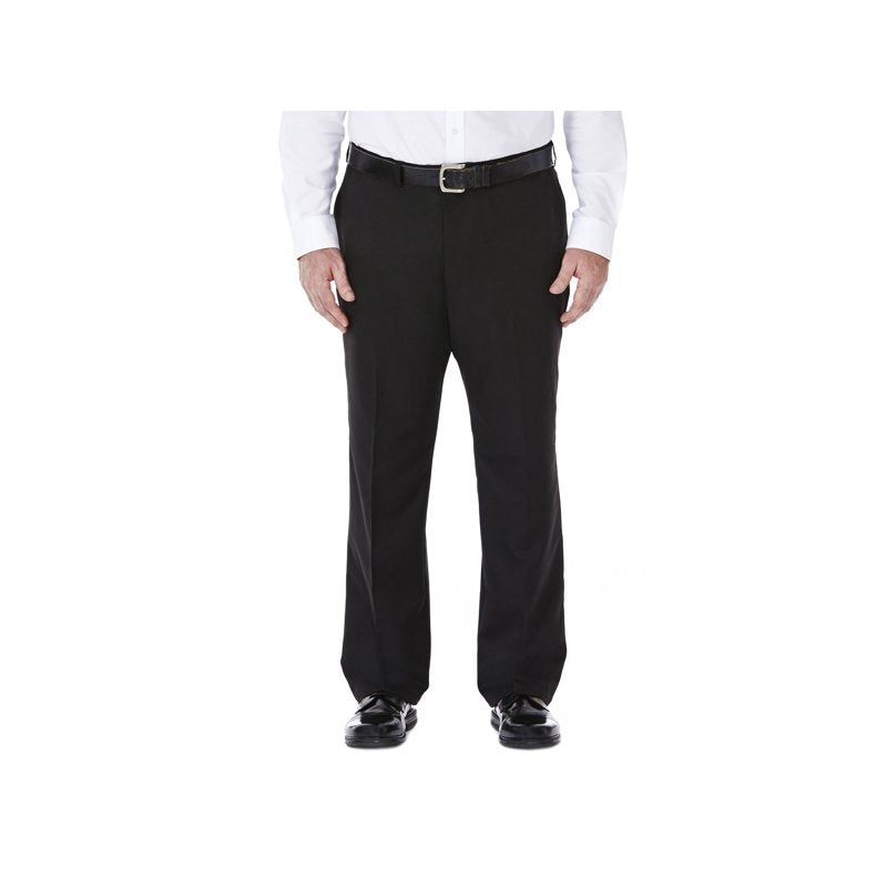 Haggar Big & Tall Cool 18 Pleat Front Pant — Classic Fit, Black / Charcoal, 50X29