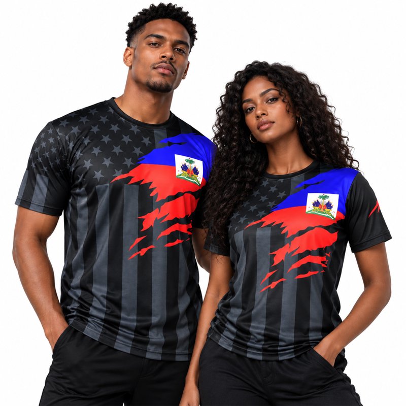Haiti Soccer Jersey - 4XL, Lightweight Moisture-Wicking Athletic Fan Shirt