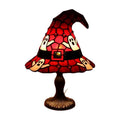 Halloween Witch Hat Lamp with Ghost Accents - Stained Glass Night Light for Halloween Decor