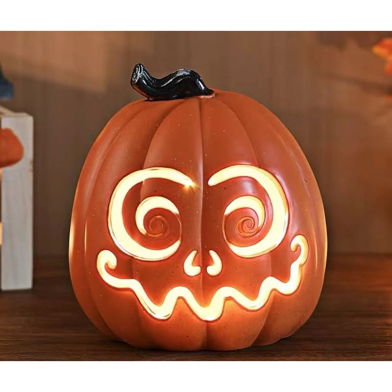 Halloween Pumpkin Lantern Light Up Jack O Lantern - Indoor Outdoor Decor (Variation: C)
