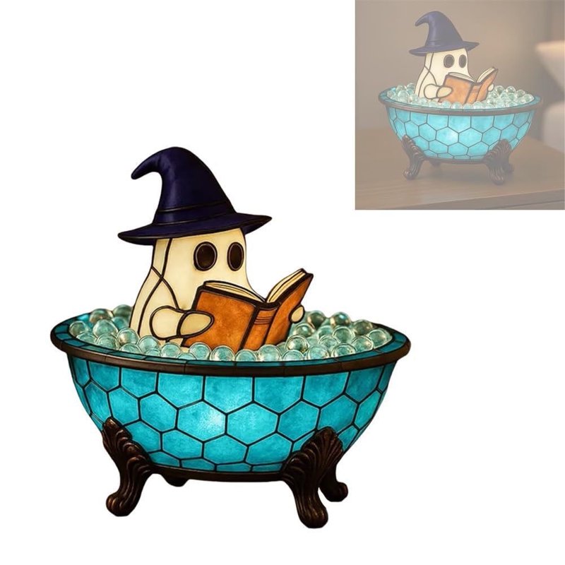Halloween Ghost Bubble Bath Lamp with Color-Changing LED Night Light