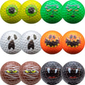 Halloween Monster Golf Balls - 12-Pack Spooky Monster Design Golf Gift Set
