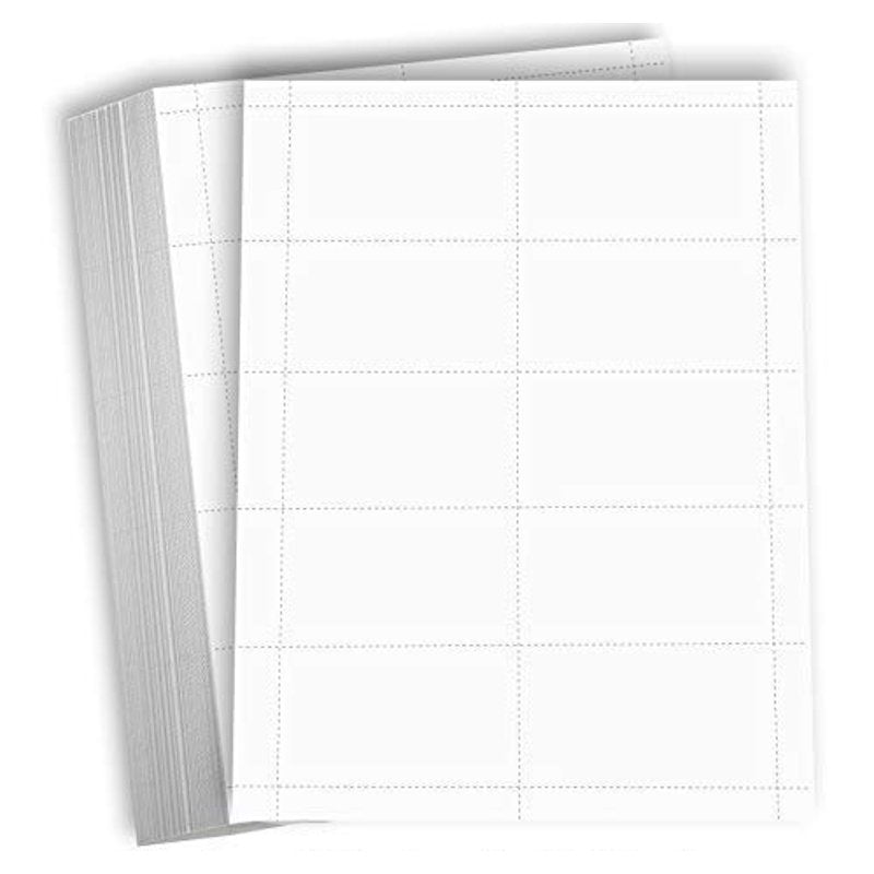 Blank Business Card Stock Paper - Heavyweight 80 lb 3.5 x 2 inches, 100 Sheets