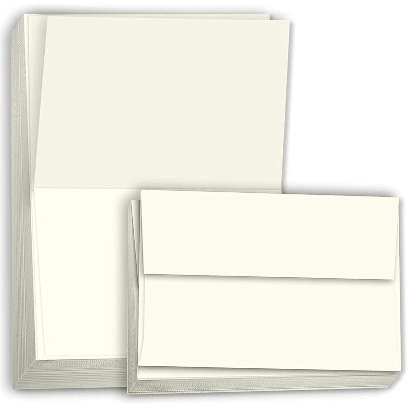 Cream White Cardstock Greeting Cards with Envelopes 4 1/4 x 5 1/2 inches - Heavyweight 80 lb for Invitations & Crafts