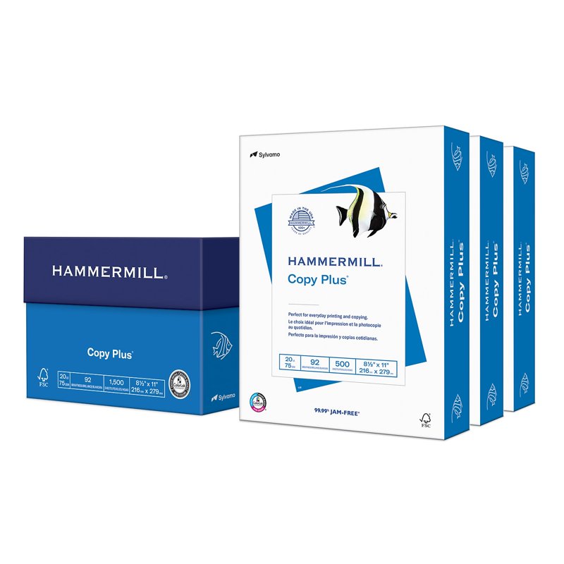 Hammermill Copy Paper Plus 8.5 x 11 Inches, 20 Lb, 1500 Sheets