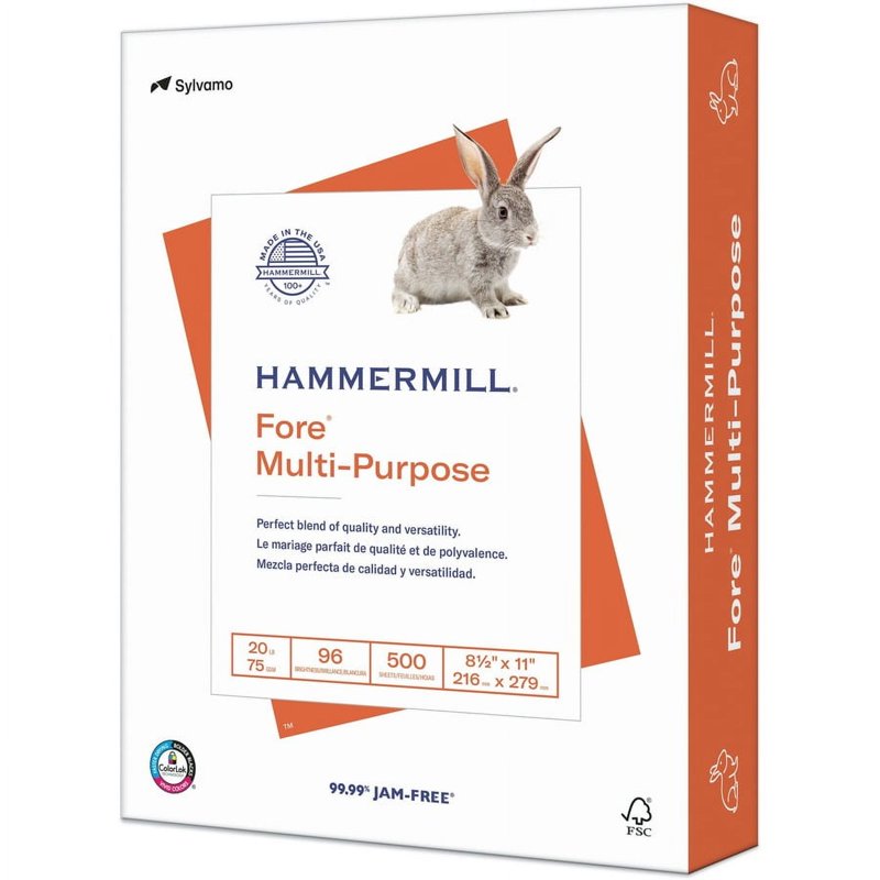 Hammermill Multipurpose Printer & Copier Paper - 500 Sheets, 3-Hole Punched