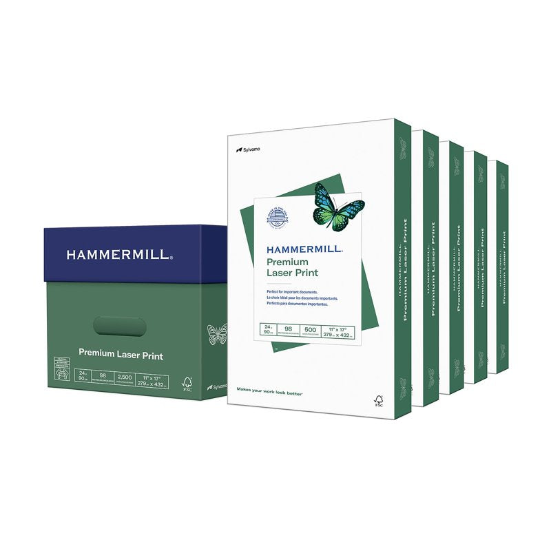 Laser Printer Paper 11x17 Inches, 24 lb. Multipurpose Sheet - 2500 Sheets