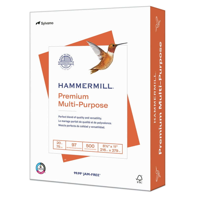 Premium Multi-Purpose Copy Paper - 8.5x11 White, 20lb, 500 Sheets