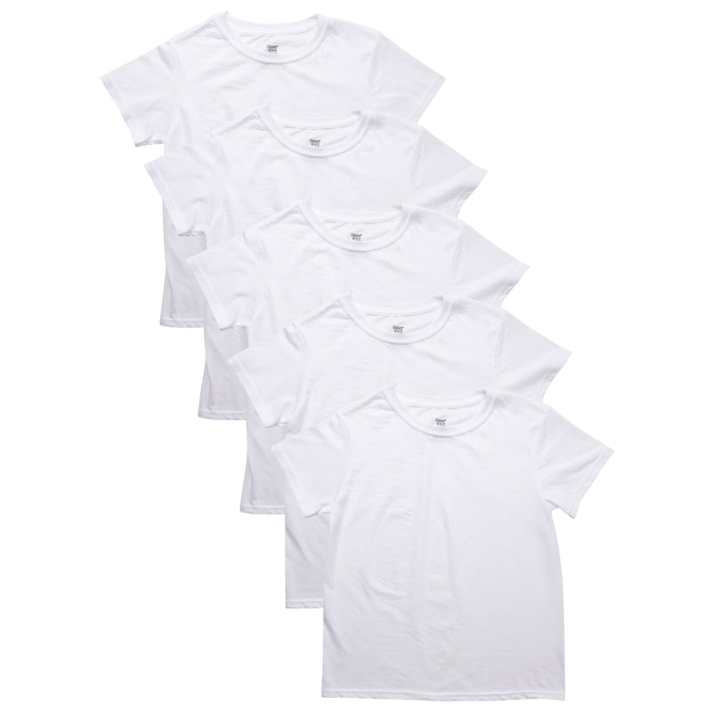 Hanes Boys' EcoSmart Crew Undershirt Pack - Breathable Tagless Cotton Blend