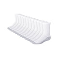 Hanes Double Tough Boys' Cushion Crew Socks 12-Pair - White, Size S