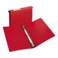 Hanging Storage Binder with 3 Rings - 1 Inch Capacity, Red, Bundle of 2