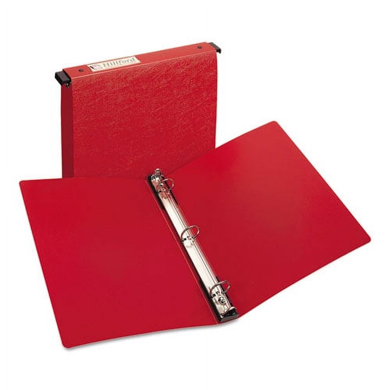 Hanging Storage Binder with 3 Rings - 1 Inch Capacity, Red, Bundle of 2