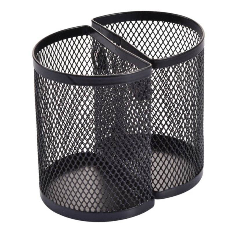 Magnetic Mesh Pencil Holder Set - Semicircle Desk & Refrigerator Organizers