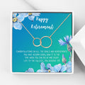 Retirement Gift Necklace for Her - Infinity Double Ring Jewelry - Nurse Teacher Friend Gift