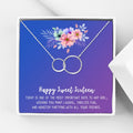 Sweet Sixteen Jewelry Gift Set with Necklace and Card - Silver Infinity Rings - Gift for Her & Daughter