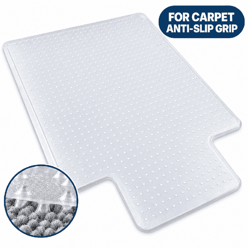 Clear PVC Office Chair Mat for Carpet 36x48 Inch Floor Protector