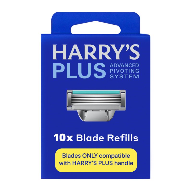 Men's Razor Blade Refills - Compatible with Harry's Plus, 10 Count