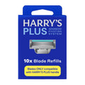 Men's Razor Blade Refills - Compatible with Harry's Plus, 10 Count