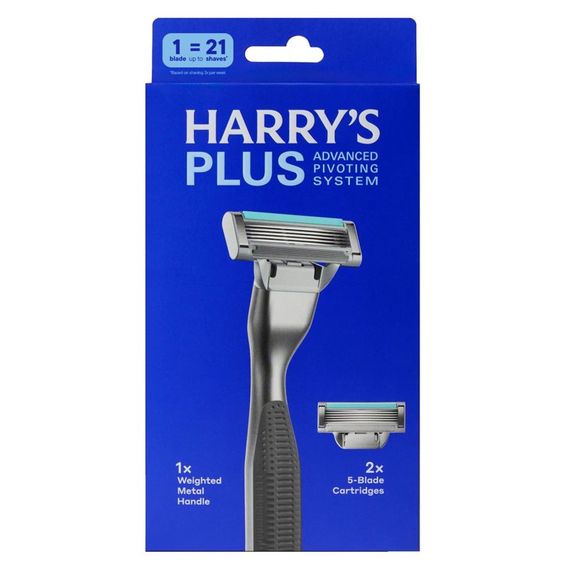 Men's Shaving Razor with 2 Blade Refills - Close, Comfortable Shave