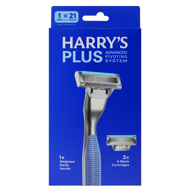 Men's Shaving Razor with 2 Refill Blades - Close, Comfortable Shave