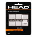 Head Super Comp Grip Overwrap 3-Pack for Tennis & Sports - White, Black, Blue