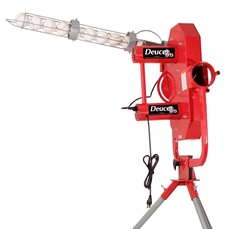 Baseball Pitching Machine with Automatic Ball Feeder, 95 MPH Speed