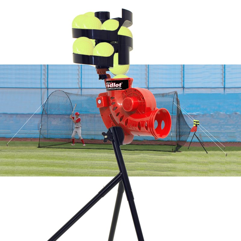 Heater Sports 4-in-1 Home Batting System with Pitching Machine & Batting Cage