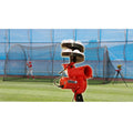 24 Ft Batting Cage with Pitching Machine and Slider for Baseball Practice