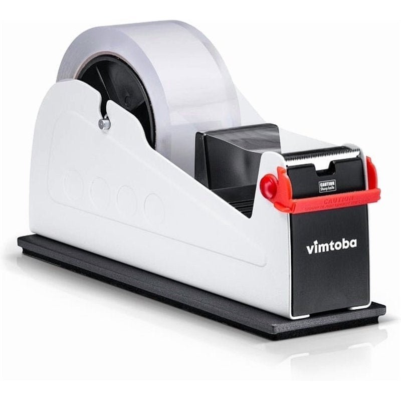 Heavy Duty 2-Inch Desktop Tape Dispenser with Dual Rolls Non-Slip Base