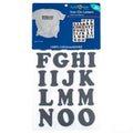 Black Iron-On Letters 1.5-inch A-Z Craft Embellishments, 42 Pieces