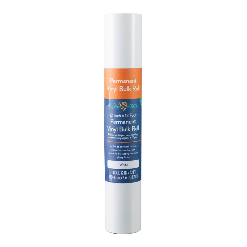 White Permanent Craft Vinyl Roll – Bulk 12x12 ft for DIY Projects & Decor