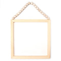 12x12 Inch Square Canvas with Unfinished Wooden Frame and Beaded Handle for Crafts