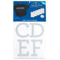 3-Inch Silver Glitter Iron-On Letters for Crafts, 5 Sheets, 31 Pieces