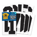 8-Inch Black Vinyl Iron-On Numbers for Fabric Personalization, 10 Sheets