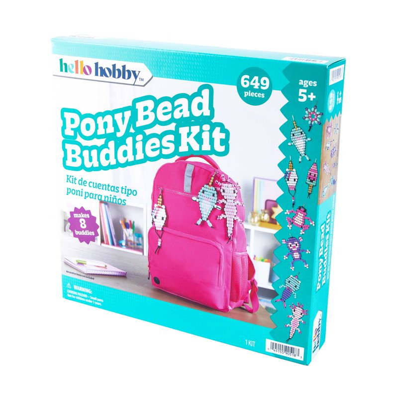 Bead Buddy Kit with Beads and Instructions for Kids - Create 8 Colorful Designs