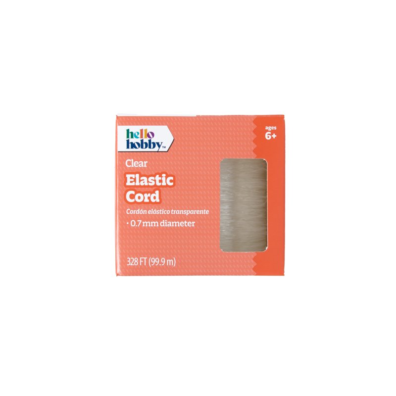 Elastic Bead Stretch Cord .7mm Clear 328 ft for Jewelry Making
