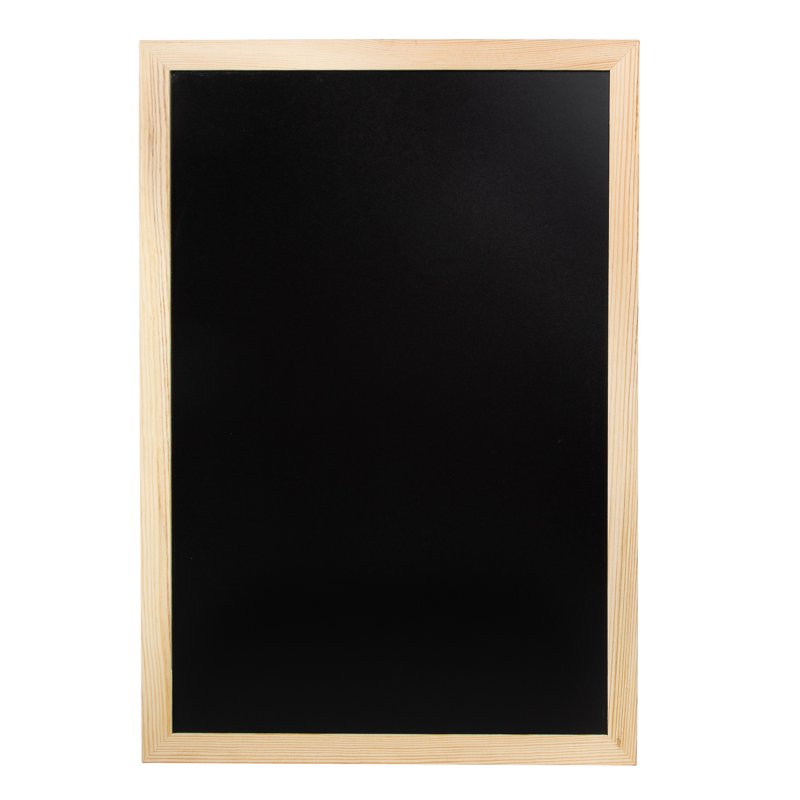 Black Chalkboard with Natural Wooden Frame 19 x 13 in - Home Organization & Decor