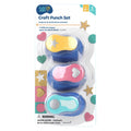 Kids Craft Punch Set with 3 Shape Hole Punchers for Arts and Scrapbooking