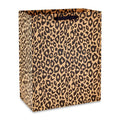 Large Brown Leopard Gift Bags - 8x10 Inch, Set of 7 for Crafts & Events