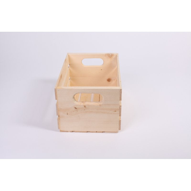 Medium Wooden Storage Crate for Organization and DIY Projects