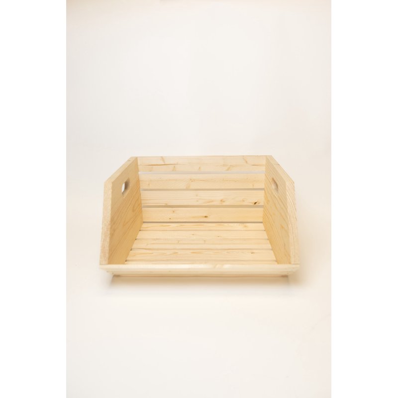 Open Front Wooden Storage Crate 17.5x15.25x9.5 Inches - Eco-Friendly Durable Organizer