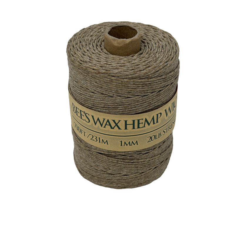 Beeswax Coated Hemp Twine 700ft for Candle Making & Crafts