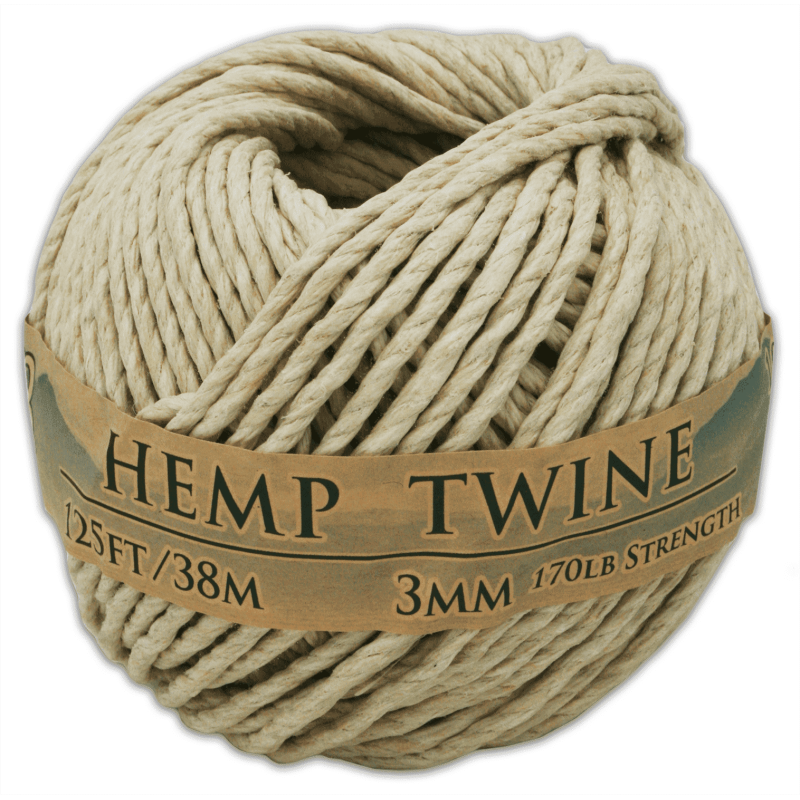 Natural Hemp Twine Ball - 125ft, 170lb Test Strength for Arts & Crafts