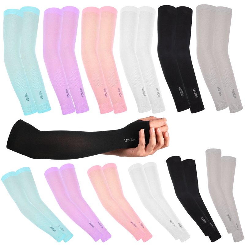 UV Sun Protection Cooling Arm Sleeves for Outdoor Sports Men Women