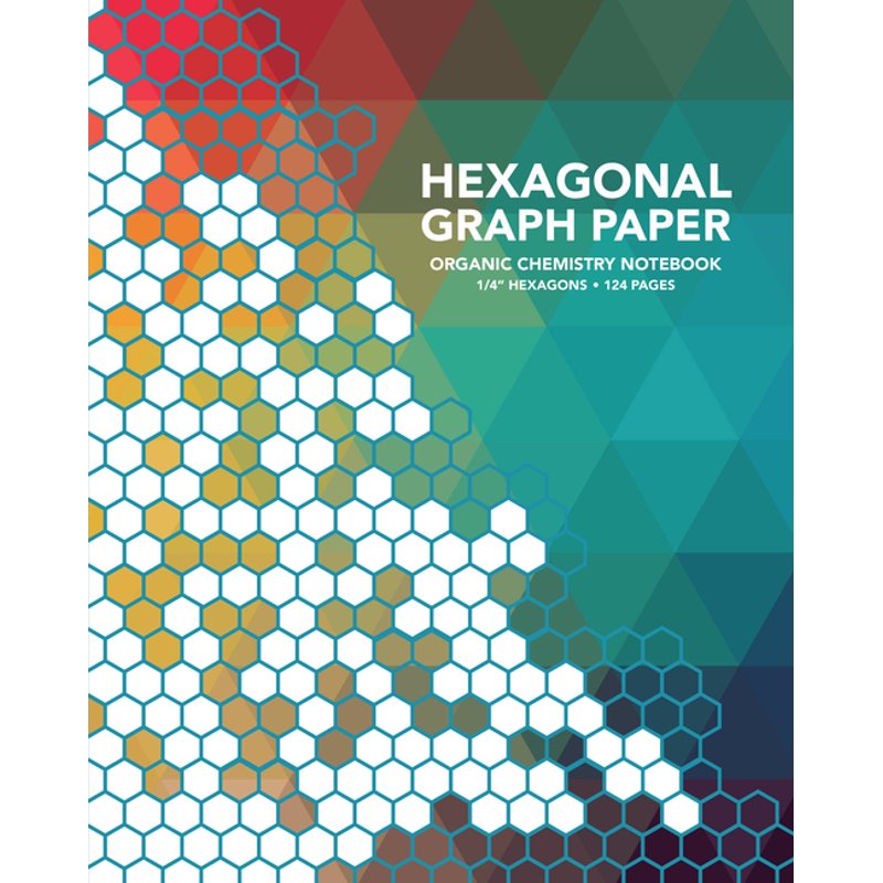 Hexagonal Graph Paper Notebook - 8x10in, 128 Pages for Chemistry & Crafts